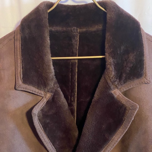 French Creek Genuine Suede Shearland Double Breasted Coat XL - Picture 4 of 8